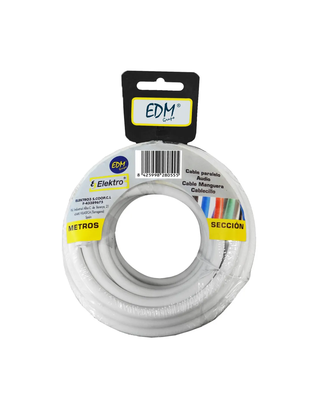 Bobine Câble Plat Blanc 2x1mm 15m (AUDIO) - 28087
