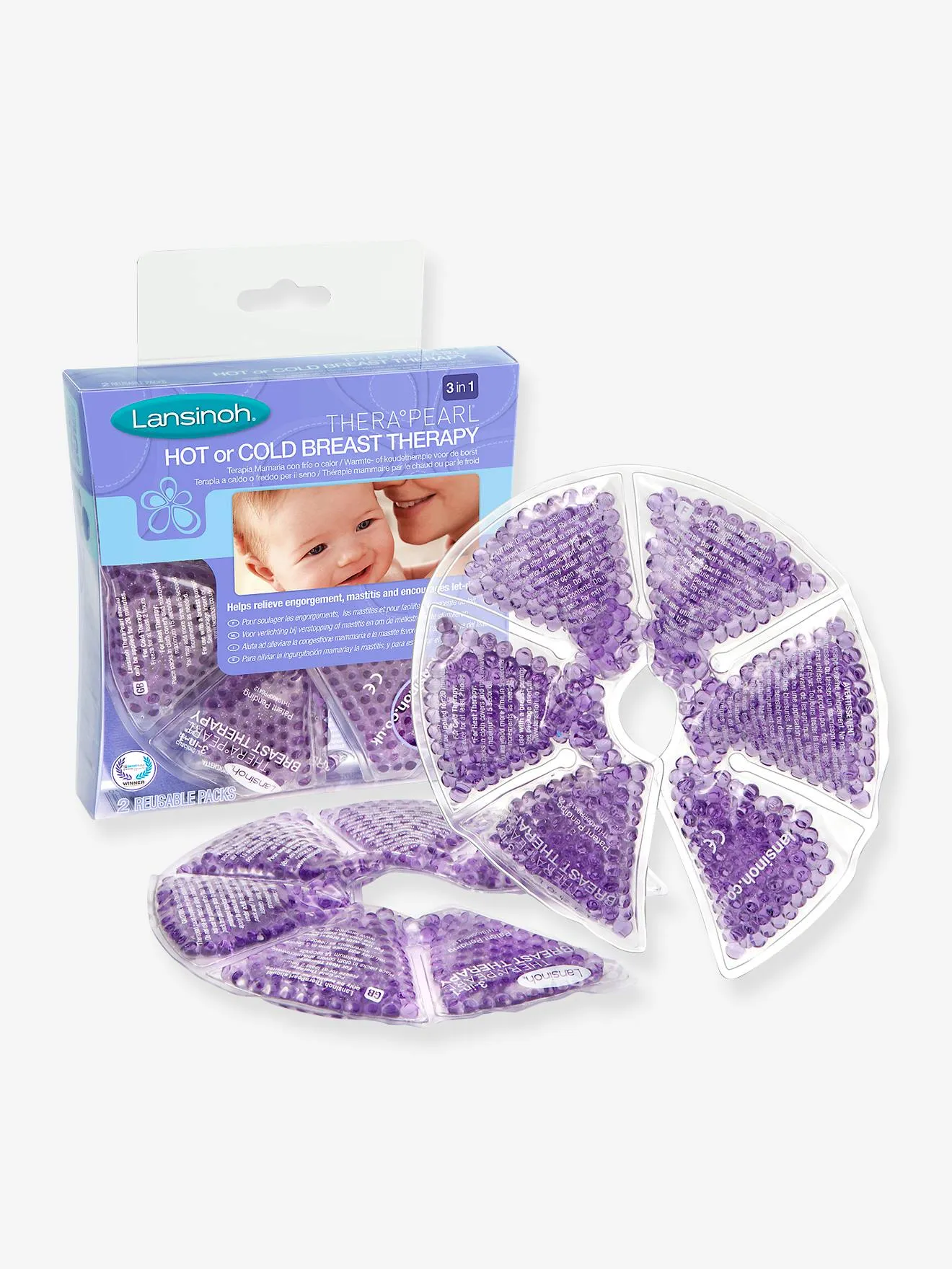 Compresses apaisantes 3en1 Therapearl LANSINOH blanc - Lansinoh