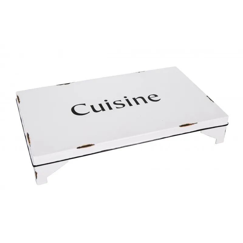 Dessous de plat émaillé blanc "Cuisine"