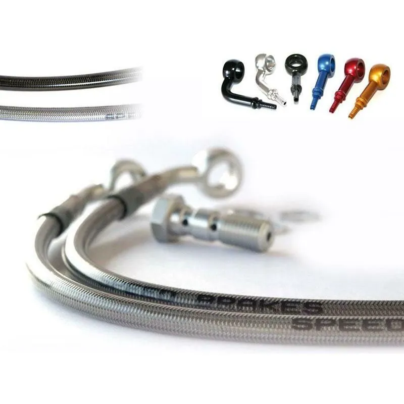 Durite de frein avant d'aviation SPEEDBRAKES carbone/raccord titane Suzuki GSX-R 1000