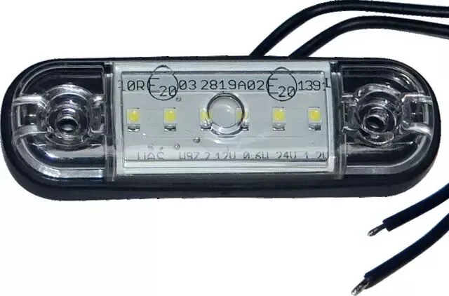 Feu gabarit 6 led blanc avant ultra plat