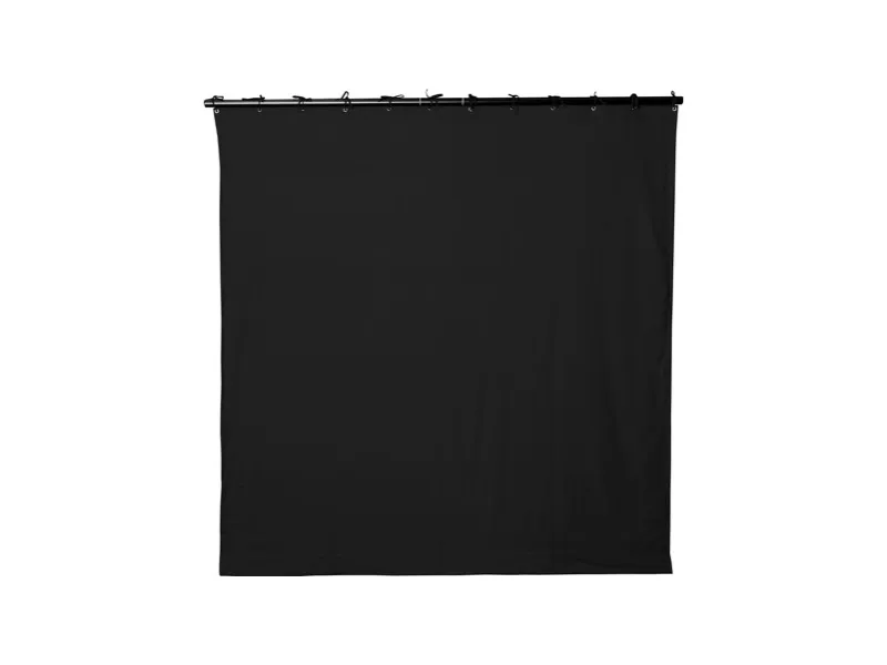 Pendrillon noir plombé L 3m H 7m 350g/m2 - TAPS Molleton Trevira CS classé M1