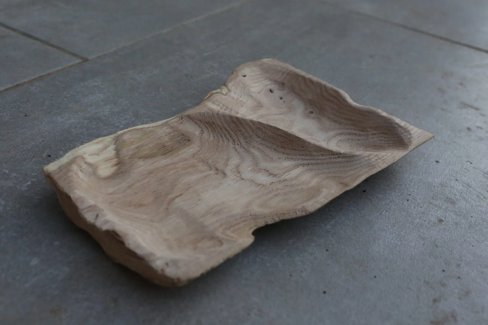 Plat apéritif châtaigner 20,2cm - Bouliwood Créations Bois