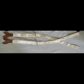 Suspenders cotton and brown leather